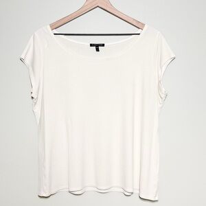 Eileen Fisher 100% Silk Short Sleeve Blouse Top Women’s Size XL